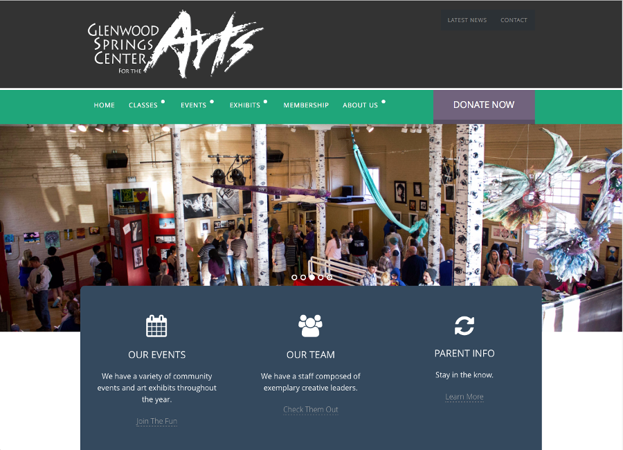 Glenwood Springs Center For The Arts - Non-Profit Website